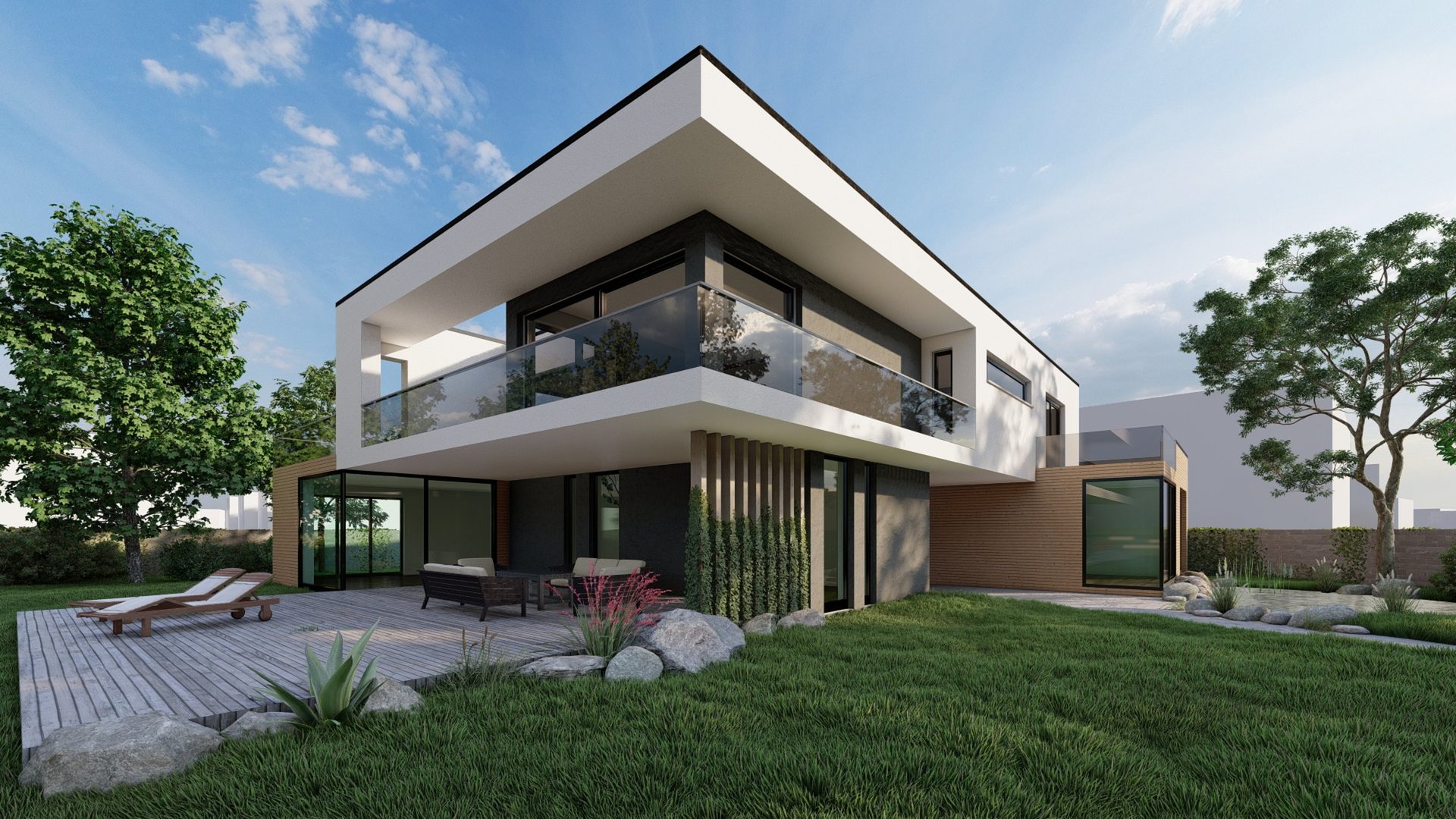 Modernes Neubau-Einfamilienhaus von Architekturbüro Kaveller